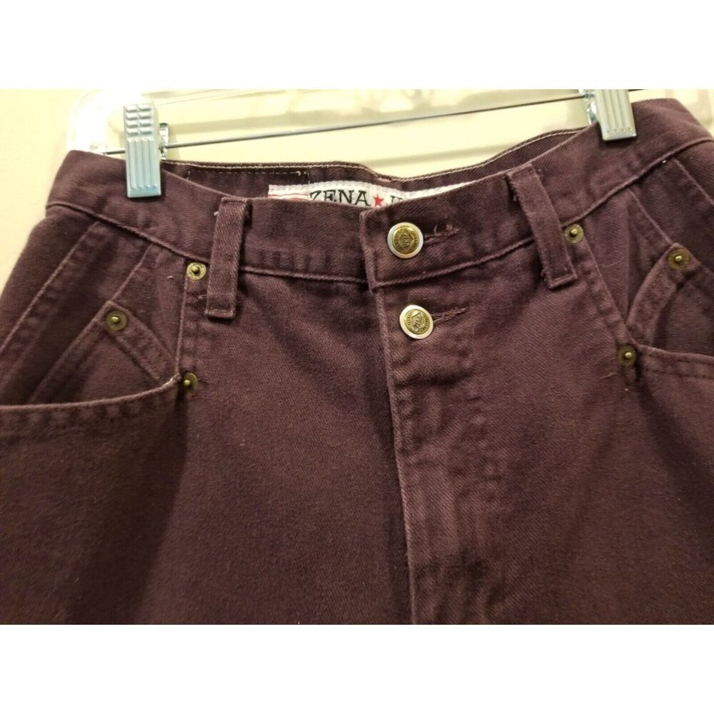Women's Vintage ZENA High‎ Waisted Purple Denim Jeans Tapered Leg Waist 26" USA - Picture 4 of 8